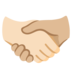 Handshake: Light Skin Tone, Medium-light Skin Tone Emoji Copy Paste ― 🫱🏻‍🫲🏼 - google-android