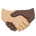 Handshake: Medium-light Skin Tone, Dark Skin Tone Emoji Copy Paste ― 🫱🏼‍🫲🏿 - google-android