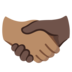 Handshake: Medium Skin Tone, Dark Skin Tone Emoji Copy Paste ― 🫱🏽‍🫲🏿 - google-android