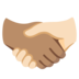 Handshake: Medium Skin Tone, Light Skin Tone Emoji Copy Paste ― 🫱🏽‍🫲🏻 - google-android