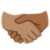 Handshake: Medium Skin Tone, Medium-dark Skin Tone Emoji Copy Paste ― 🫱🏽‍🫲🏾 - google-android