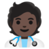 Health Worker: Dark Skin Tone Emoji Copy Paste ― 🧑🏿‍⚕ - google-android