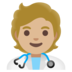 Health Worker: Medium-light Skin Tone Emoji Copy Paste ― 🧑🏼‍⚕ - google-android