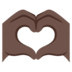 Heart Hands: Dark Skin Tone Emoji Copy Paste ― 🫶🏿 - google-android