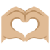 Heart Hands: Medium-light Skin Tone Emoji Copy Paste ― 🫶🏼 - google-android