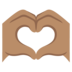 Heart Hands: Medium Skin Tone Emoji Copy Paste ― 🫶🏽 - google-android