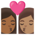 Kiss: Woman, Woman, Medium-dark Skin Tone, Medium Skin Tone Emoji Copy Paste ― 👩🏾‍❤️‍💋‍👩🏽 - google-android