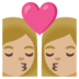 Kiss: Woman, Woman, Medium-light Skin Tone Emoji Copy Paste ― 👩🏼‍❤️‍💋‍👩🏼 - google-android