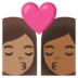 Kiss: Woman, Woman, Medium Skin Tone, Medium-dark Skin Tone Emoji Copy Paste ― 👩🏽‍❤️‍💋‍👩🏾 - google-android