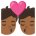 Kiss: Medium-dark Skin Tone Emoji Copy Paste ― 💏🏾 - google-android