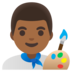 Man Artist: Medium-dark Skin Tone Emoji Copy Paste ― 👨🏾‍🎨 - google-android