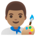 Man Artist: Medium Skin Tone Emoji Copy Paste ― 👨🏽‍🎨 - google-android