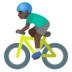 Man Biking: Dark Skin Tone Emoji Copy Paste ― 🚴🏿‍♂ - google-android