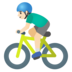 Man Biking: Light Skin Tone Emoji Copy Paste ― 🚴🏻‍♂ - google-android