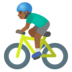 Man Biking: Medium-dark Skin Tone Emoji Copy Paste ― 🚴🏾‍♂ - google-android