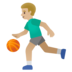 Man Bouncing Ball: Medium-light Skin Tone Emoji Copy Paste ― ⛹🏼‍♂ - google-android