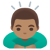 Man Bowing: Medium Skin Tone Emoji Copy Paste ― 🙇🏽‍♂ - google-android