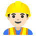 Man Construction Worker: Light Skin Tone Emoji Copy Paste ― 👷🏻‍♂ - google-android