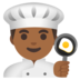 Man Cook: Medium-dark Skin Tone Emoji Copy Paste ― 👨🏾‍🍳 - google-android