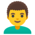 Man: Curly Hair Emoji Copy Paste ― 👨‍🦱 - google-android