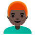 Man: Dark Skin Tone, Red Hair Emoji Copy Paste ― 👨🏿‍🦰 - google-android