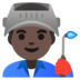 Man Factory Worker: Dark Skin Tone Emoji Copy Paste ― 👨🏿‍🏭 - google-android