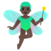 Man Fairy: Dark Skin Tone Emoji Copy Paste ― 🧚🏿‍♂ - google-android