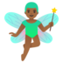 Man Fairy: Medium-dark Skin Tone Emoji Copy Paste ― 🧚🏾‍♂ - google-android