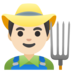 Man Farmer: Light Skin Tone Emoji Copy Paste ― 👨🏻‍🌾 - google-android