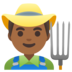 Man Farmer: Medium-dark Skin Tone Emoji Copy Paste ― 👨🏾‍🌾 - google-android