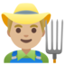 Man Farmer: Medium-light Skin Tone Emoji Copy Paste ― 👨🏼‍🌾 - google-android