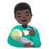 Man Feeding Baby: Dark Skin Tone Emoji Copy Paste ― 👨🏿‍🍼 - google-android