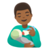 Man Feeding Baby: Medium-dark Skin Tone Emoji Copy Paste ― 👨🏾‍🍼 - google-android
