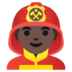 Man Firefighter: Dark Skin Tone Emoji Copy Paste ― 👨🏿‍🚒 - google-android