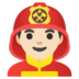 Man Firefighter: Light Skin Tone Emoji Copy Paste ― 👨🏻‍🚒 - google-android