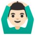 Man Gesturing OK: Light Skin Tone Emoji Copy Paste ― 🙆🏻‍♂ - google-android