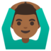 Man Gesturing OK: Medium-dark Skin Tone Emoji Copy Paste ― 🙆🏾‍♂ - google-android