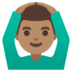 Man Gesturing OK: Medium Skin Tone Emoji Copy Paste ― 🙆🏽‍♂ - google-android