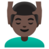 Man Getting Massage: Dark Skin Tone Emoji Copy Paste ― 💆🏿‍♂ - google-android