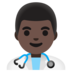 Man Health Worker: Dark Skin Tone Emoji Copy Paste ― 👨🏿‍⚕ - google-android