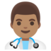 Man Health Worker: Medium Skin Tone Emoji Copy Paste ― 👨🏽‍⚕ - google-android