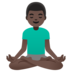 Man In Lotus Position: Dark Skin Tone Emoji Copy Paste ― 🧘🏿‍♂ - google-android