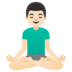 Man In Lotus Position: Light Skin Tone Emoji Copy Paste ― 🧘🏻‍♂ - google-android
