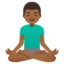 Man In Lotus Position: Medium-dark Skin Tone Emoji Copy Paste ― 🧘🏾‍♂ - google-android
