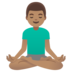 Man In Lotus Position: Medium Skin Tone Emoji Copy Paste ― 🧘🏽‍♂ - google-android
