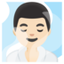 Man In Steamy Room: Light Skin Tone Emoji Copy Paste ― 🧖🏻‍♂ - google-android