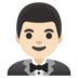 Man In Tuxedo: Light Skin Tone Emoji Copy Paste ― 🤵🏻‍♂ - google-android
