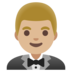 Man In Tuxedo: Medium-light Skin Tone Emoji Copy Paste ― 🤵🏼‍♂ - google-android