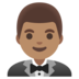 Man In Tuxedo: Medium Skin Tone Emoji Copy Paste ― 🤵🏽‍♂ - google-android