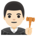 Man Judge: Light Skin Tone Emoji Copy Paste ― 👨🏻‍⚖ - google-android